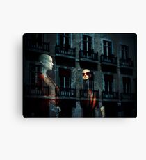 Shop reflection Canvas Print