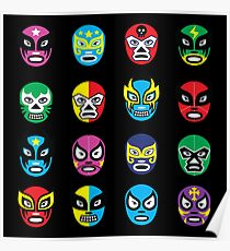 Luchador masks Poster