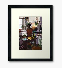 Modern Male Witch Kitchen Framed Print