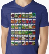 Vegetable seeds pattern Men's V-Neck T-Shirt