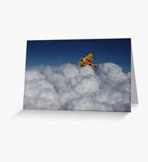 Fly through the clouds Greeting Card