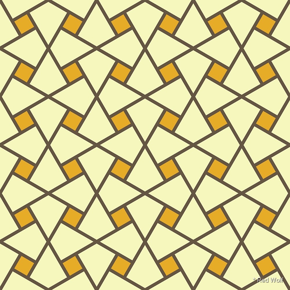 Geometric Pattern: Square Twist: Rosco by * Red Wolf