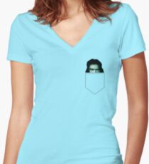 Tommy Wiseau Pocket - The Room Women's Fitted V-Neck T-Shirt
