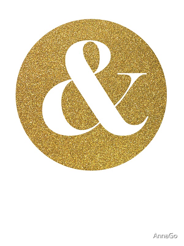 Gold Ampersand Stickers By Annago Redbubble