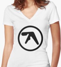aphex twin logo Women's Fitted V-Neck T-Shirt