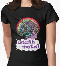 Zombie Unicorn Death Metal Women's Fitted T-Shirt