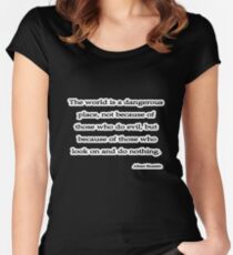 World is, Albert Einstein Women's Fitted Scoop T-Shirt