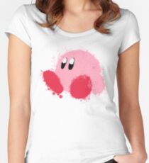 Kirby Splatter ~ ☆ Women's Fitted Scoop T-Shirt
