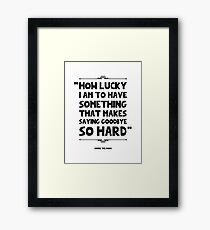 Winnie The Pooh Famous Quote Framed Print