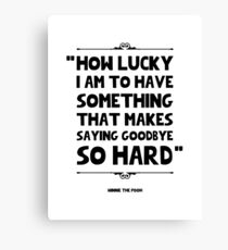Winnie The Pooh Famous Quote Canvas Print