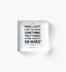 Winnie The Pooh Famous Quote Acrylic Block
