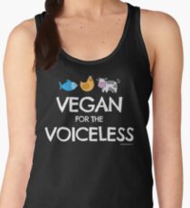 "Vegan for the Voiceless" T-shirt for Vegans and Vegetarians Women's Tank Top