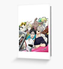 Yuri on ice road trip! Greeting Card