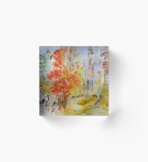 Autumn landscape Acrylic Block
