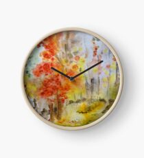 Autumn landscape Clock