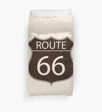Route 66 Road Sign Duvet Cover