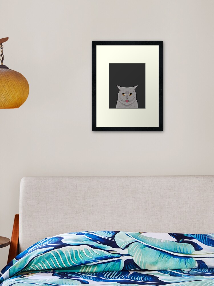 Kai British Shorthair Cat Themed Gift Ideas For Cat Lovers And Cat People Cat Lady Gifts Framed Art Print