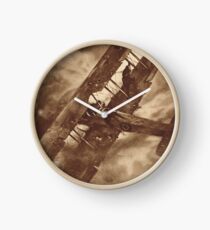 WWI Hero balancing a plane by wing walk Clock
