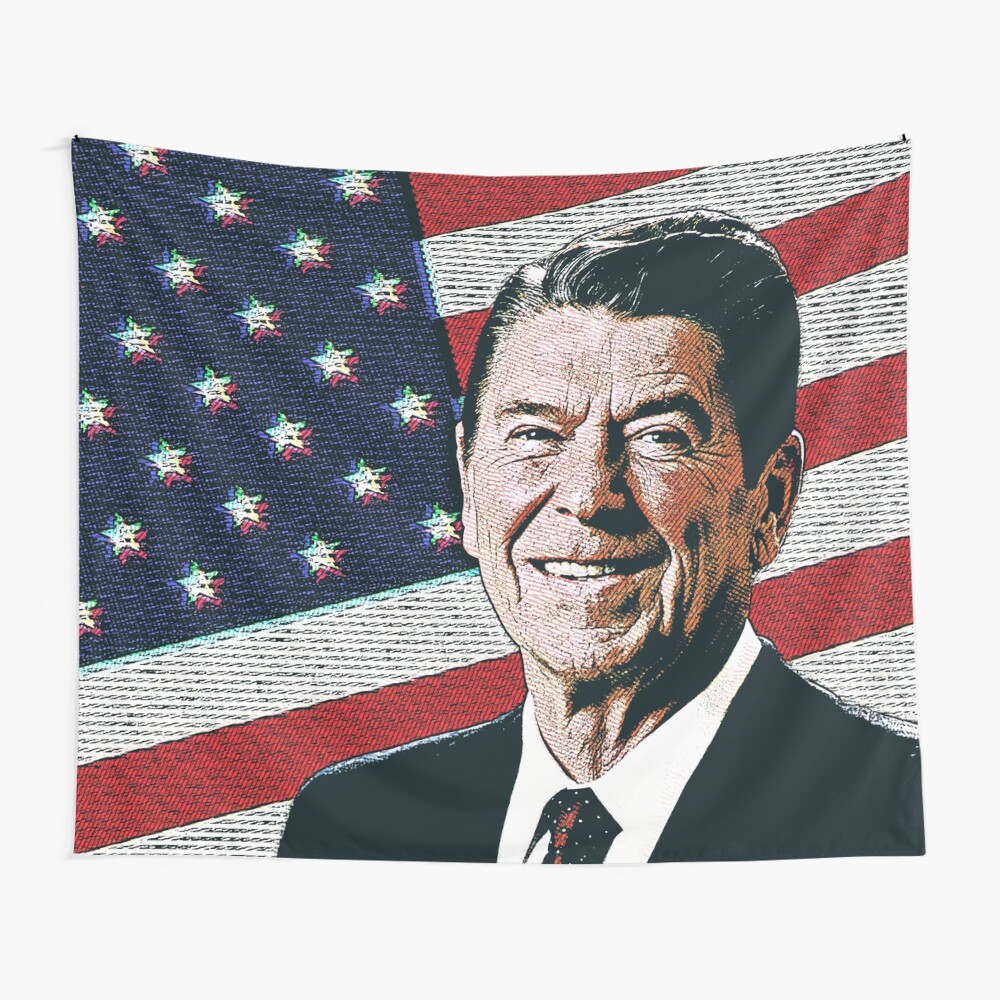 Patriotic President Reagan Wall Tapestry