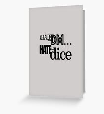 DM vs Dice Greeting Card