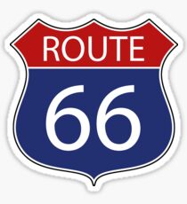 Route 66 Road Sign Sticker