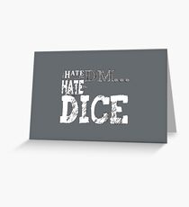 DM vs Dice White Greeting Card