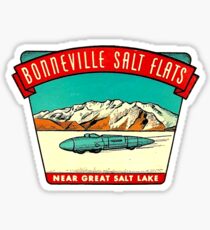 Bonneville Salt Flats Utah Vintage Travel Decal Sticker