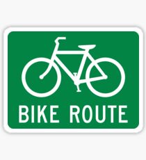 Pegatina Señal de ruta de bicicleta