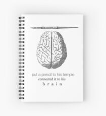 Connected It To His Brain Spiral Notebook