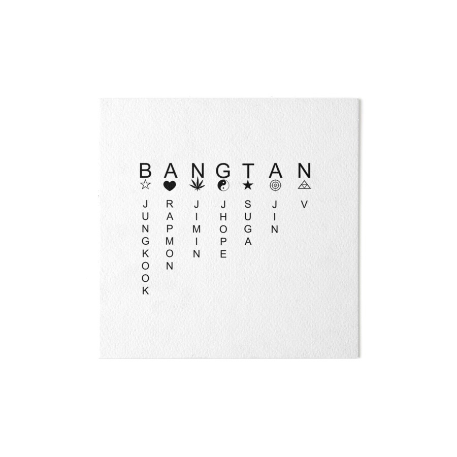 "Tumblr Bangtan/BTS [All Members Stage Names]" Art Boards
