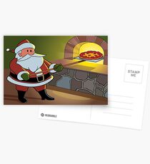 Christmas Pizza Postcards