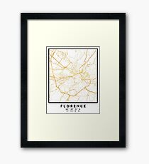 FLORENZ ITALIEN CITY STREET MAP ART Gerahmtes Wandbild