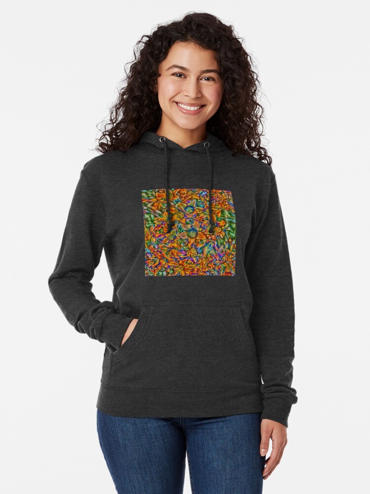 Alternate view of Flowers Lightweight Hoodie