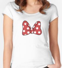 A Mouse's Bow Women's Fitted Scoop T-Shirt