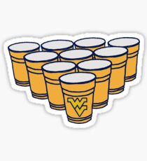 WVU Beer Pong Sticker