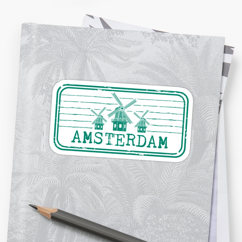 Amsterdam Stamp Sticker By Tpitre96 Redbubble 1016