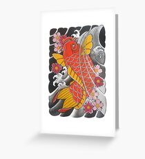 Koi x Sakura Grußkarte