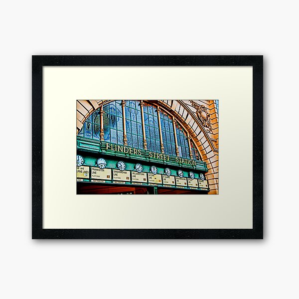 Melbourne Series - The Clocks, Flinders Street Station Framed Art Print