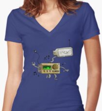HIFI ROBOT Women's Fitted V-Neck T-Shirt