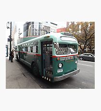 Lámina fotográfica Vintage 1958 Bus, New York Transit System, Herald Square, New York City