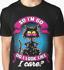 Funny 60th Birthday Over The Hill T-shirt for Cat Lovers Graphic T-Shirt