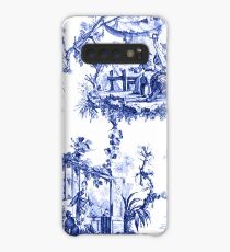 Blue Chinoiserie Toile Case/Skin for Samsung Galaxy