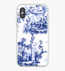 Blaue Chinoiserie Toile iPhone-Hülle & Cover