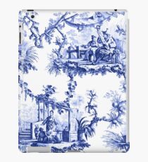 Blaue Chinoiserie Toile iPad-Hülle & Klebefolie