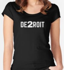 DE2ROIT Tee Women's Fitted Scoop T-Shirt