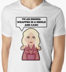 I’m an enigma, wrapped in a riddle, and cash. Men's V-Neck T-Shirt