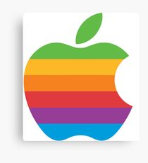 Retro Apple logo Canvas Print