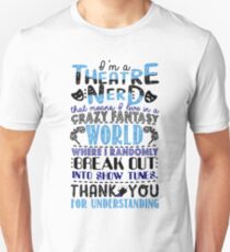 Camiseta ajustada Camiseta divertida de la definición del empollón del teatro