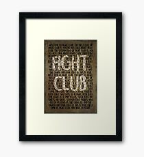 Fight Club - Rules Minimal Typo Poster Framed Print