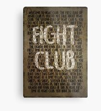 Fight Club - Rules Minimal Typo Poster Metal Print
